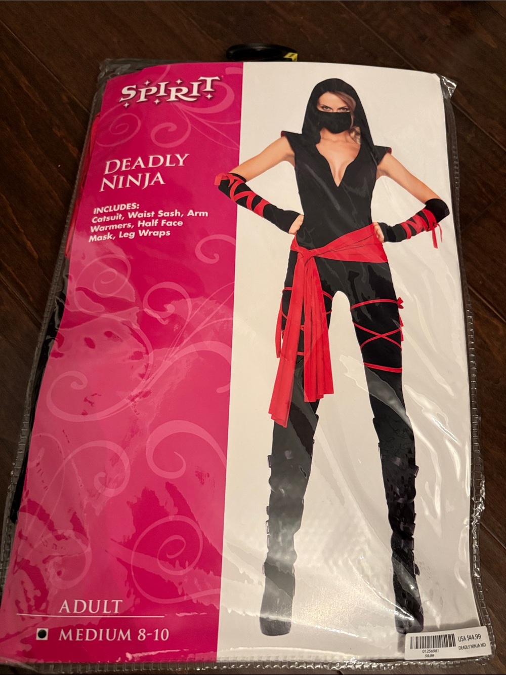 Spirit Deadly Ninja Costume - Black and Red